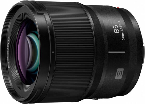 PANASONIC LUMIX S Series Camera Lens, 85mm F1.8 L Mount Interchangeable Lens for Mirrorless Full Frame Digital Cameras, S-S85, Black