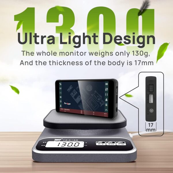 Portkeys PT5 II Touchscreen Camera Field Monitor 5 inch 4K30P Input/Output Wide Color Gamut New Peaking 3D LUT Video Assist Luma RGB Waveform for DSLR (PT5 II)