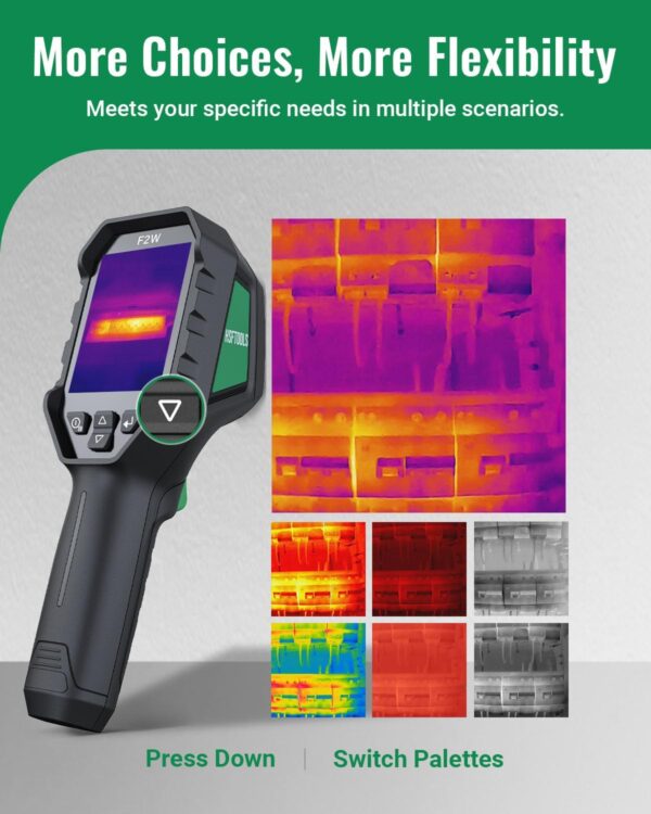 F2W Thermal Camera 256x192 IR Resolution, Thermal Imaging Camera with W-Fi, Super Resolution Image Enhance,-4°F to 1022°F,640x480 3.2" Screen Thermal Imager with 16 GB Storage, Carrying Case