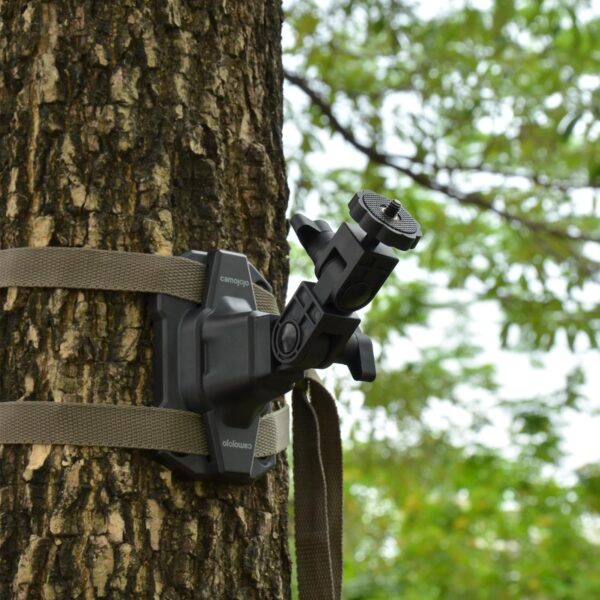 Trail Cameras Mounting Bracket with 1/4" -20 Threaded Insert 360°Rotating Adjustable Holder for Outdoor Hunting Gear Accessory, Game Camera Holder Monitor Stand Hunting Camera Kit