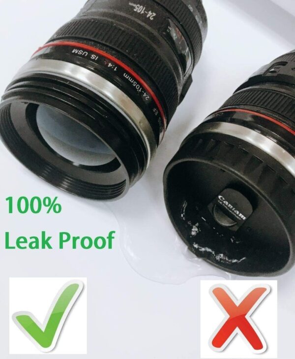 Camera Lens Coffee Mug, Fun Photo Stainless Steel Lens Mug Thermos Great Gifts for Photographers,Home Supplies,Friends,School Rewards