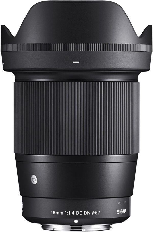Sigma 16mm f/1.4 DC DN Contemporary Lens for Sony E (402965) Black