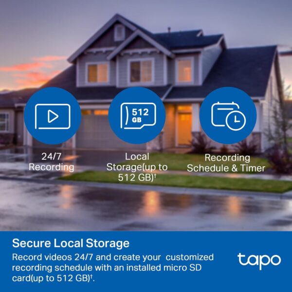 Tapo 1080P Outdoor Wired Pan/Tilt Security Wi-Fi Camera, 360° View, Motion Tracking, Works with Alexa & Google Home, Night Vision, Free AI Detection, Cloud & SD Card Storage(up to 512GB), Tapo C500…
