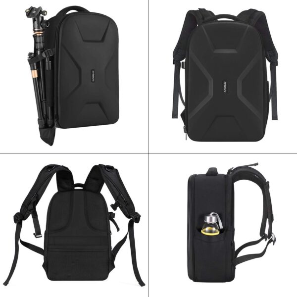 MOSISO Camera Backpack, DSLR/SLR/Mirrorless Photography Camera Bag 15-16 inch Waterproof Hardshell Case with Tripod Holder&Laptop Compartment Compatible with Canon/Nikon/Sony, Black