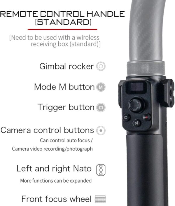 Tilta Advanced Ring Grip Compatible with DJI Ronin RS3 Pro/ RS4/ RS4 Pro | Carbon Fiber | Smoother Movement & Flexibility | Video Stabilization | Multiple Power Options | TGA-ARG