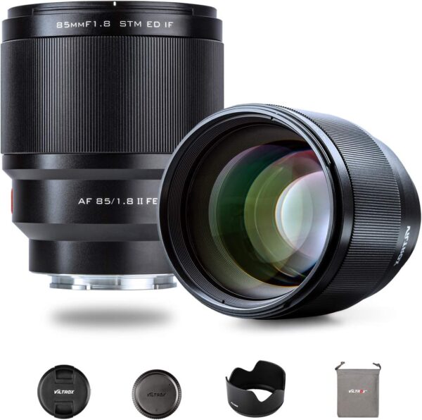 VILTROX 85mm F1.8 Mark II Auto Focus Full Frame Lens for Sony E Mount, STM Large Aperture Medium Telephoto Portrait Fixed Focus Lens for Sony Camera A9 A7R3 A7III A7RIII A7M3 A7S2 A6500 A6300