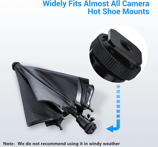 DSLR Mirrorless Camera Hot Shoe Umbrella Rain Cover Protector Sunshade for Canon EOS R100 R50 R8 R7 R10 R3 R6 Mark II R5 C Rp R Rebel T8i T7 90D A7RV A7 IV A7S III II Z8 Z9 Z30 Z5 Z6 Z7II