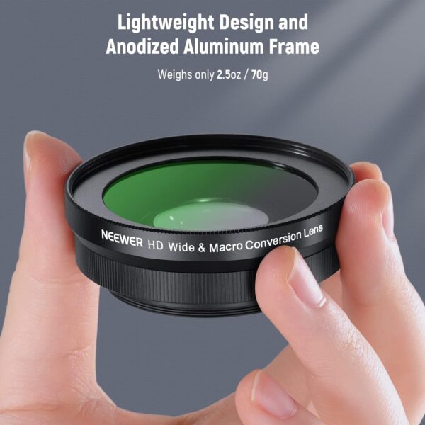 NEEWER 40.5mm HD Wide Angle Lens Compatible with Sony ZV-1F ZV-E10 A5000 A6000, 2 in 1 18mm Wide Angle & 10x Macro Additional Lens with Extension Tube, Bayonet Mount Lens Adapter (LS-30, Black)