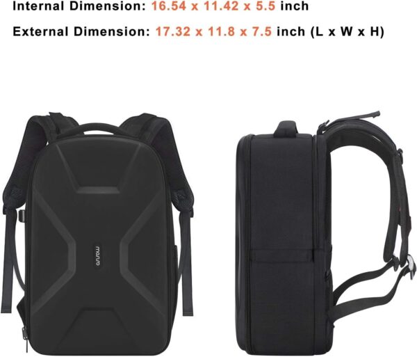 MOSISO Camera Backpack, DSLR/SLR/Mirrorless Photography Camera Bag 15-16 inch Waterproof Hardshell Case with Tripod Holder&Laptop Compartment Compatible with Canon/Nikon/Sony, Black