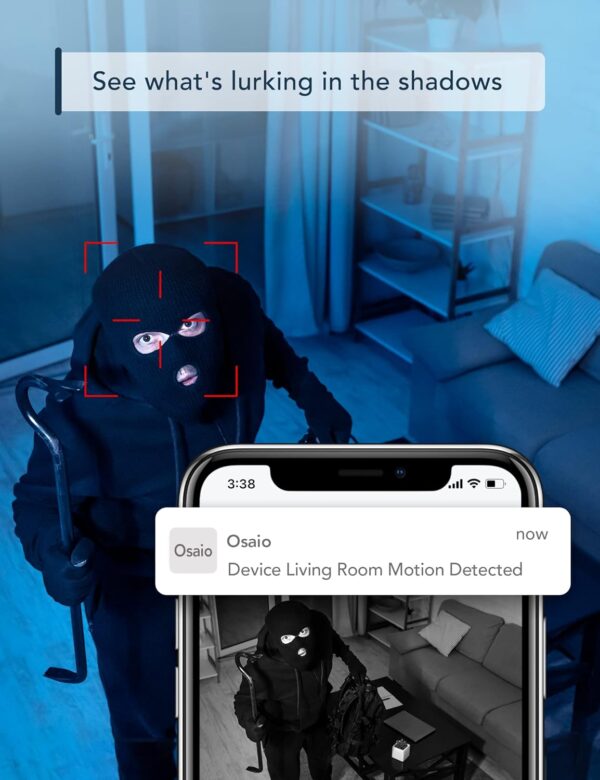 GNCC Indoor Security Camera Dog Camera 1080 PMotion Detection, Cameras for Home Security with 2-Way Audio Siren, Night Vision, Cloud & SD Card Storage, Works w/Alexa & Google Home, 2.4G WiFi(only), C2