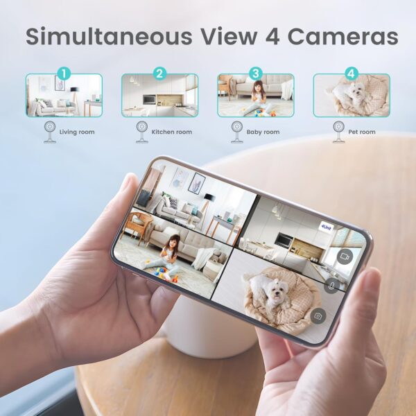 litokam Indoor Camera, 1080P Cameras for Home Security with Night Vision, Pet Camera with Phone App, Indoor Security Camera, Motion Detection, 2-Way Audio, WiFi Cameras Home Cameras
