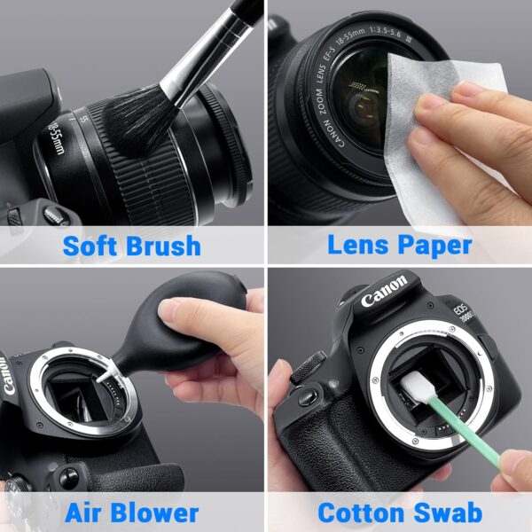 Camera Lens Cleaning Kit, 10-in-1 Camera Cleaning Kit, Camera Lens Cleaner and Camera Accessories, Includes Lens Cleaning Kit/Lens Cleaner/Lens Cleaning Pen/Soft Brush