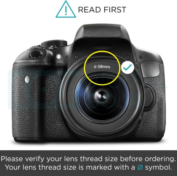 Altura Photo 58MM Tulip Flower Lens Hood for Canon EOS 77D 80D 90D Rebel T8i T7 T7i T6i T6s T6 SL2 SL3 DSLR Cameras with Canon EF-S 18-55mm f/3.5-5.6 is Lens and Select Nikon Lenses