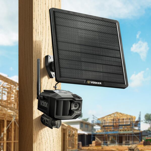 Vosker V300 Ultimate 4G-LTE Autonomous Outdoor Security Camera | High-Capacity 15,000 mAh External Solar Power Bank | SIM Card Included | No WiFi Needed | Live Streaming
