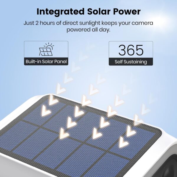 AOSU SolarCam P1 Max, Solar Security Camera Wireless Outdoor, 4K UHD Camera for Home Security with Enhanced AI Detection for Fences & Parking, Integrated Solar Panel, Easy Setup, No Monthly Fees