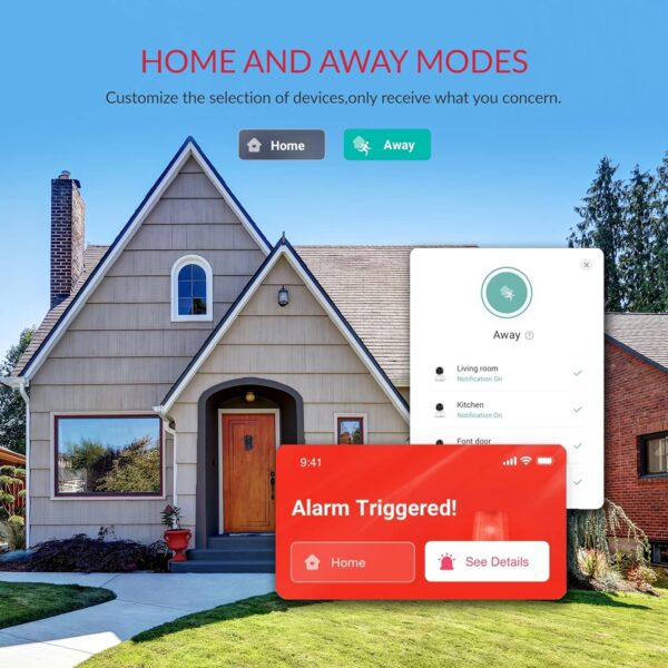 YI Pro 2K Home Security Camera, 2.4Ghz Wired Indoor Camera with Person, Vehicle, Animal Smart Detection, Phone App, Compatible with Alexa and Google Assistant 2Packs