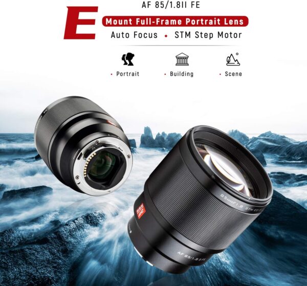 VILTROX 85mm F1.8 Mark II Auto Focus Full Frame Lens for Sony E Mount, STM Large Aperture Medium Telephoto Portrait Fixed Focus Lens for Sony Camera A9 A7R3 A7III A7RIII A7M3 A7S2 A6500 A6300