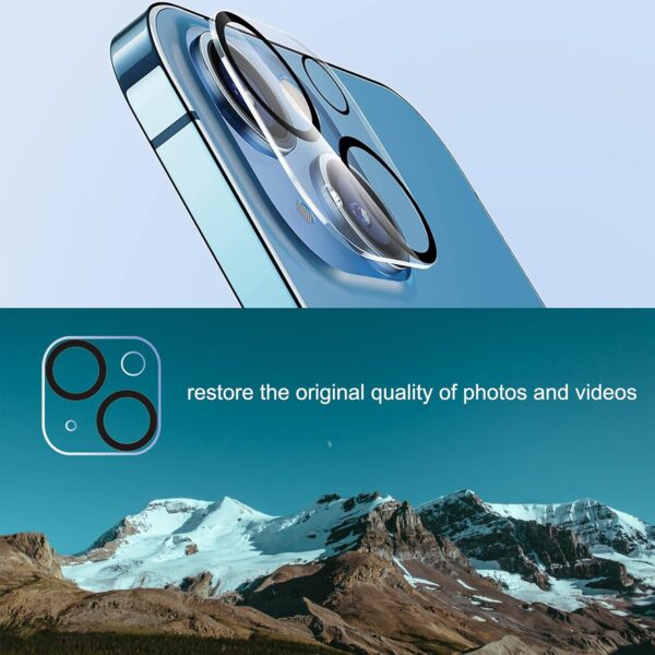 Ailun 3 Pack Camera Lens Protector for iPhone 15 / iPhone 14 6.1" ＆ iPhone 15 Plus/iPhone 14 Plus 6.7",Tempered Glass,9H Hardness,Ultra HD,Anti-Scratch,Case Friendly,Does not Affect Night Shots