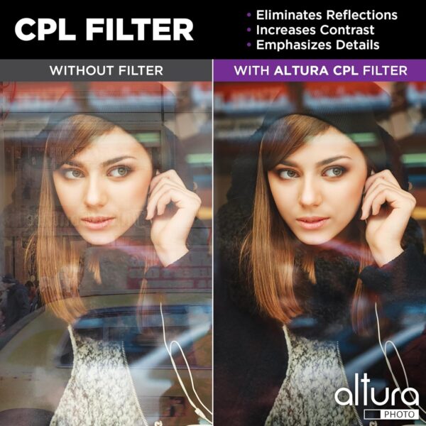 Altura Photo 95mm Lens Filter Kit - Multi-Coated UV Protector, CPL Polarizing and ND Neutral Density Filters + Case for Camera Accessories & Lenses