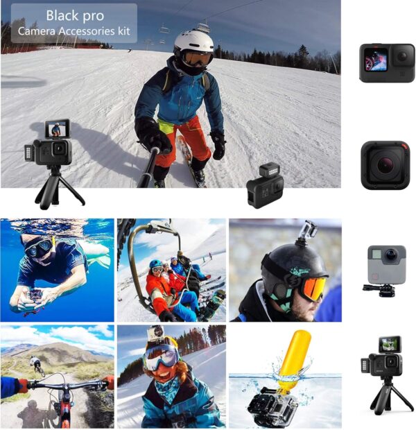 60 in 1 Camera Accessories Kit Compatible with GoPro Hero 13 12 11 10 9 8 7 6 5/Session 5/Hero 4/3+/3/2/1, Insta360, DJI Osmo Action, AKASO, APEMAN, Campark, SJCAM