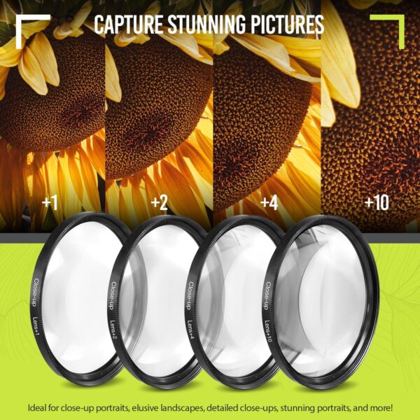Ultra Deluxe Lens Kit for Canon Rebel T3, T5, T5i, T6, T6i, T7i, EOS 80D, EOS 77D Cameras with Canon EF-S 18-55mm is II STM Lens - Includes: 7pc 58mm Filter Set + 58mm Wide Angle and Telephoto Lens